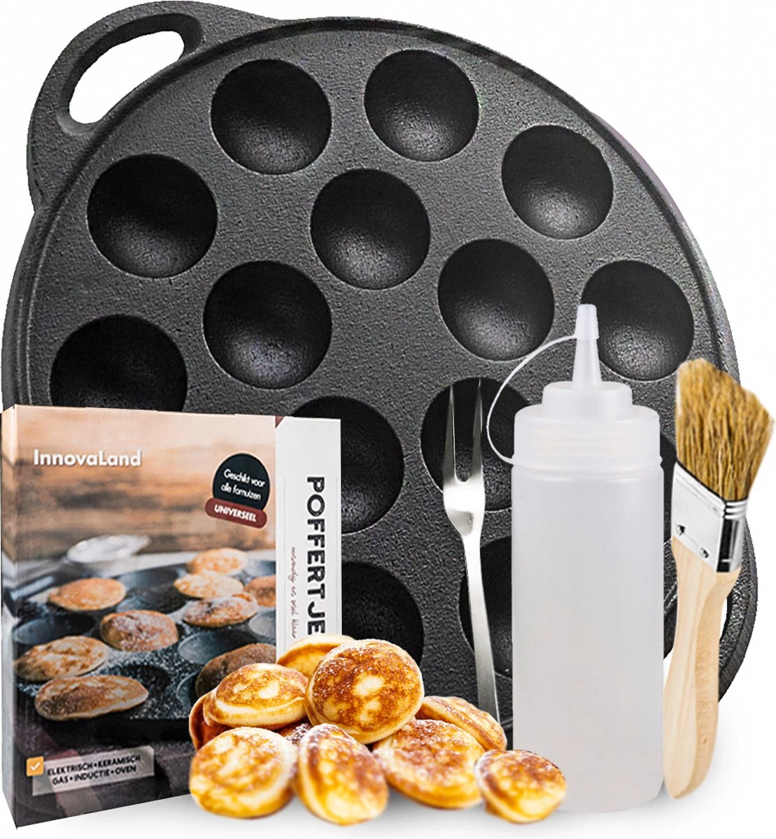 Poffertjespan - Geschikt Voor Alle Fornuizen - Poffertjesmaker - Poffertjespan Inductie - Poffertjespan Electrisch 1 Poffertjespan - Geschikt Voor Alle Fornuizen - Poffertjesmaker - Poffertjespan Inductie - Poffertjespan Electrisch