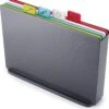 Joseph Joseph Index Large Snijplankenset - Incl. Houder - 34 X 24 Cm - 4 Stuks - Graphite