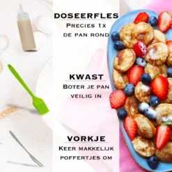 IRONO Poffertjespan Set - Incl. Doseerfles, Kwast En Vork - Poffertjespan Inductie En Electrisch - Poffertjesmaker 19 Poffertjes - Poffertjes Maken - Spuitfles - Cadeau Voor Mannen En Vrouwen 10 IRONO Poffertjespan Set - Incl. Doseerfles, Kwast En Vork - Poffertjespan Inductie En Electrisch - Poffertjesmaker 19 Poffertjes - Poffertjes Maken - Spuitfles - Cadeau Voor Mannen En Vrouwen -Keukengerei Winkel 1199x1200