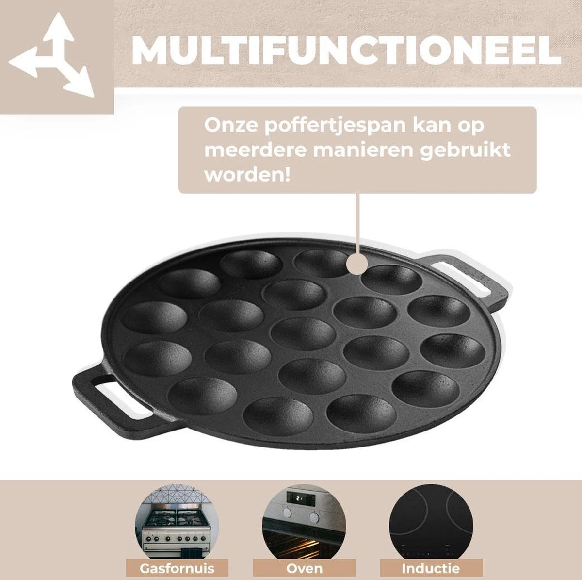 Poffertjespan - Geschikt Voor Alle Fornuizen - Poffertjesmaker - Poffertjespan Inductie - Poffertjespan Electrisch 6 Poffertjespan - Geschikt Voor Alle Fornuizen - Poffertjesmaker - Poffertjespan Inductie - Poffertjespan Electrisch - Afbeelding 6