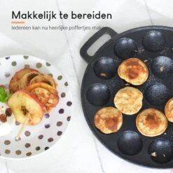 Ocina Poffertjespan – Combo Pack – 19 Poffertjes – Poffertjesmaker – Poffertjespan Inductie – Poffertjespan Electrisch – Gietijzeren Pan - Inclusief Doseerfles, Handvaten, 6x Poffertjesvorken En Invetkwast – Gratis Receptenboek -Keukengerei Winkel 1200x1198 10