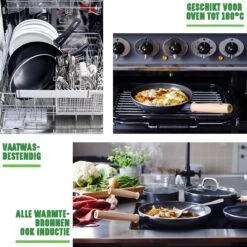 GreenChef Vintage Wokpan 28cm/3.7L - Zwart - Inductie - PFAS-vrij -Keukengerei Winkel 1200x1200 282