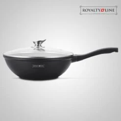 Royalty Line Marble Coating Wok - Met Glazen Deksel - Zwart - 30 Cm 9 Royalty Line Marble Coating Wok - Met Glazen Deksel - Zwart - 30 Cm -Keukengerei Winkel 1200x1200 407