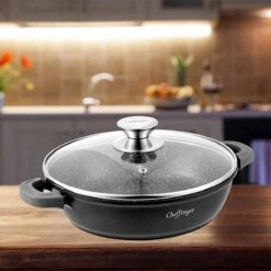 Cheffinger 28cm Lage Kookpot / Braadpan - CF-SC28 -Keukengerei Winkel 1200x1200 477