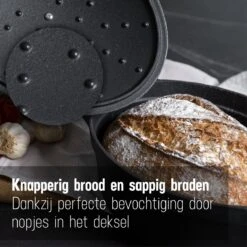 Gietijzeren Braadpan - Sudderpan Zwart Van Daumonet - Ovaal - Ø 29 Cm - 3 Liter - 100% PFAS & PFOA Vrij - Emaille - Geschikt Voor Alle Warmtebronnen - Elektrisch - Gas - Halogeen - Inductie - Keramisch - Vaatwasserbestendig -Keukengerei Winkel 1200x1200 514