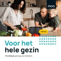 MOA Gietijzeren Braadpan - Inhoud 7,1 Liter - 29CM - Rond - Alle Warmtebronnen - Ook Voor Inductie - Gewicht 7,6 Kg - Zwart - MC29B -Keukengerei Winkel 1200x1200 594