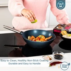 Westinghouse Performance Series - Wokpan Inductie - 28cm Luxe Wok Met Deksel - Blauw - Geschikt Voor Alle Warmtebronnen -Keukengerei Winkel 1200x1200 622