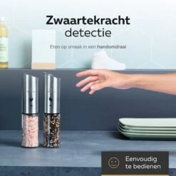 101Products Peper- & Zoutmolen Elektrisch - USB Oplaadbaar - Pepermolen - Zoutmolen - RVS -Keukengerei Winkel 1200x1200 633