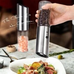 101Products Peper- & Zoutmolen Elektrisch - USB Oplaadbaar - Pepermolen - Zoutmolen - RVS -Keukengerei Winkel 1200x1200 634