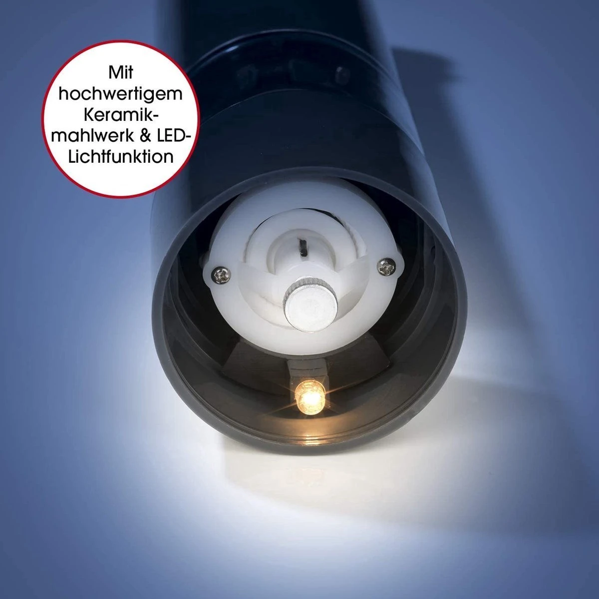 IGOODS Keramiek Elektrische Pepermolen En Zoutmolen - Pepermolen - Zoutmolen - 2 Stuks- Wit 4 IGOODS Keramiek Elektrische Pepermolen En Zoutmolen - Pepermolen - Zoutmolen - 2 Stuks- Wit - Afbeelding 4