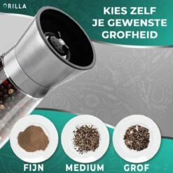 Peper En Zoutmolen Set - RVS Zout En Peperstel - Zoutvaatje En Pepermolen - 2 In 1 -Keukengerei Winkel 1200x1200 648