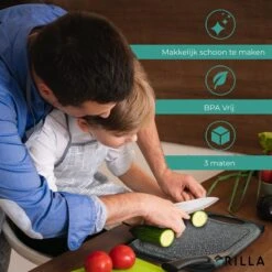 Grilla Snijplankenset - 3 Stuks - Marmer Look - Snijplank Set Kunststof -Keukengerei Winkel 1200x1200 654