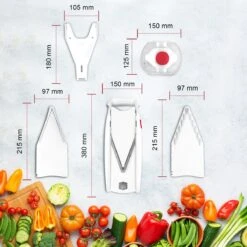 Börner Mandoline V5 PowerLine - Inclusief Opbergbox - Geleverd In Mooie Doos - 6-delige Set - 7 Snijdiktes - Geschikt Als Frietsnijder - BPA-vrij En Roestvrij - Grijs -Keukengerei Winkel 1200x1200 662