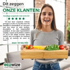 Ecowize 3-in-1 Bamboe Snijplank Met Opvangbak - Snijplank Hout Incl. 3 Roestvrijstalen Opvangbakjes Met Bamboe Deksel, 4 Inzetbare Raspen - Groentesnijder, Hakblok, Borrelplank, Tapasplank, Broodplank - 40x30cm - Duurzaam Cadeau -Keukengerei Winkel 1200x1200 671