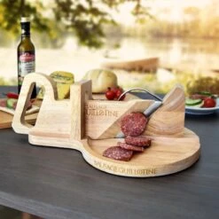 MikaMax Worst Guillotine - Worstsnijder - Worst Snijplank - Sausage Guillotine - Makkelijk Schoon Te Maken - RVS Mes - Bamboe - 30 X 19cm -Keukengerei Winkel 1200x1200 676