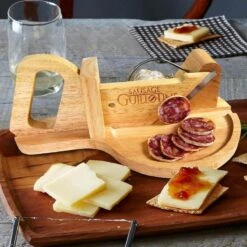 MikaMax Worst Guillotine - Worstsnijder - Worst Snijplank - Sausage Guillotine - Makkelijk Schoon Te Maken - RVS Mes - Bamboe - 30 X 19cm -Keukengerei Winkel 1200x1200 677