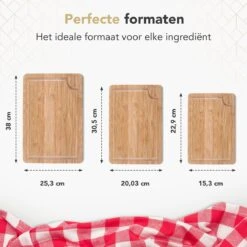 Rochester Snijplanken Hout – Borrelplank – Serveerplank - 3-Delig – Organisch Bamboe – Luxe Design – Hygienisch En Duurzaam -Keukengerei Winkel 1200x1200 692
