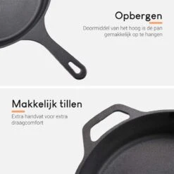 Ocina Gietijzeren Pan – ø30,5cm - Skillet - Koekenpan – Hapjespan – Koekenpan Inductie – Koekenpannenset - Gietijzeren Pan Bbq - Gietijzer -Keukengerei Winkel 1200x1200 72