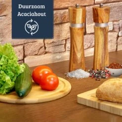 UNBOX Peper En Zoutmolen Set - Pepermolen - Zoutmolen - BBQ Accesoires - Acacia Hout - RVS -Keukengerei Winkel 1200x1200 727
