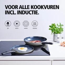BRABANTIA INDU+ Pannenkoekenpan - Keramische Antiaanbaklaag - Ø 24 Cm - Inductie - Pfas Vrij -Keukengerei Winkel 1200x1200 96