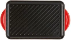 Le Creuset - Gietijzeren Grillplaat - 32x22cm - Kersenrood -Keukengerei Winkel 1200x685 1
