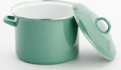 Lite-Body Magnus Soeppan/Stamppotpan Met Deksel - 24cm/8l - Emaille - Olijf Groen -Keukengerei Winkel 1200x698