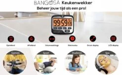 BanGosa® Magnetisch Digitale Kookwekker - Timer - RVS - Keukenwekker Digitaal - Digitale Keuken Timer - Stopwatch Met Magneet -Keukengerei Winkel 1200x739 3