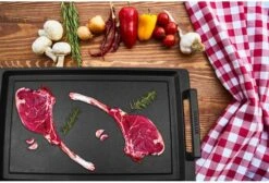 Eurolux Teppanyaki Plaat Met Grepen - 41 X 24 X 2.5 Cm - Zwart - Aluminium - Geschikt Voor Alle Warmtebronnen -Keukengerei Winkel 1200x815 2