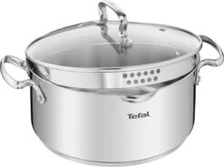Tefal Duetto+ Pannenset -10 Delig- 5 Pannen - Kookpannenset - Zilver - Afdruipdeksels -Keukengerei Winkel 1200x893