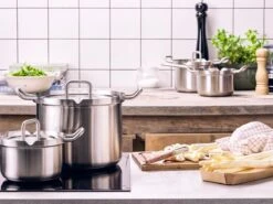 BK Q-linair Master Glas Pannenset - 5-delig - Glazen Deksel - Veilig Afgietsysteem - Inductie -Keukengerei Winkel 1200x900 5