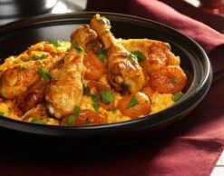 Cosy & Trendy Tajine Zwart / Oranje - Gietijzeren Schaal - Ø25cm - Geschikt Voor Inductie -Keukengerei Winkel 1200x944