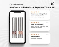 MD-Goods ® Elektrische Peper En Zoutmolen Set - Pepermolen - RVS - Cadeau - Restaurant Kwaliteit -Keukengerei Winkel 1200x960 4