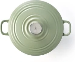 BK Bourgogne Braadpan Ø 24 Cm - Groen - Gietijzer - Inductie -Keukengerei Winkel 1200x993