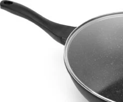 Swiss Pro+ Wokpan - Met Glazen Deksel - 28cm - Zwart -Keukengerei Winkel 1200x997 3
