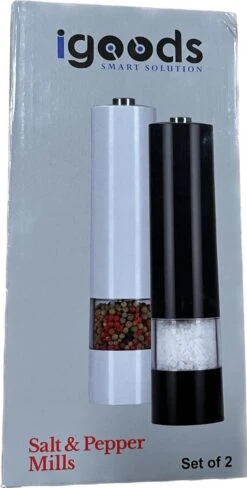 IGOODS Keramiek Elektrische Pepermolen En Zoutmolen - Pepermolen - Zoutmolen - 2 Stuks- Wit 11 IGOODS Keramiek Elektrische Pepermolen En Zoutmolen - Pepermolen - Zoutmolen - 2 Stuks- Wit -Keukengerei Winkel 607x1200