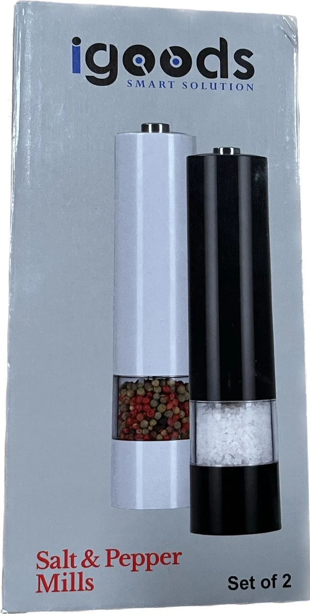 IGOODS Keramiek Elektrische Pepermolen En Zoutmolen - Pepermolen - Zoutmolen - 2 Stuks- Wit 6 IGOODS Keramiek Elektrische Pepermolen En Zoutmolen - Pepermolen - Zoutmolen - 2 Stuks- Wit - Afbeelding 6