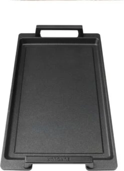Eurolux Teppanyaki Plaat Met Grepen - 41 X 24 X 2.5 Cm - Zwart - Aluminium - Geschikt Voor Alle Warmtebronnen -Keukengerei Winkel 878x1200